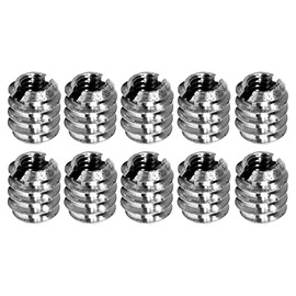 cyclingcolors 10x Screw-In Sleeve M6 with Screw Slot Steel Male Thread 12 mm Bore Hole 10 mm Length 11 mm Furniture Screw-In Nut Screw-In Nut