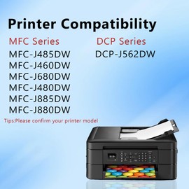 LC201 Ink Cartridges (Black, Cyan, Magenta, Yellow, 4-Pack) Compatible for Brother LC201XL Ink Cartridge Replacement for Brother LC201 LC203 XL Ink Work for MFC-J460DW MFC-J885DW MFC-J880DW Printer
