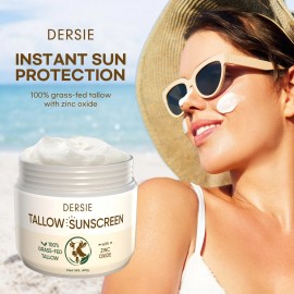 Dersie Beef Tallow Sunscreen with Zinc Oxide: Tallow & Zinc Oxide Instant Sun Protectio