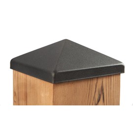 6x6 Apex Pyramid Post Cap - Matte Bronze (5 1/2" x 5 1/2") for Deck and Fence Posts