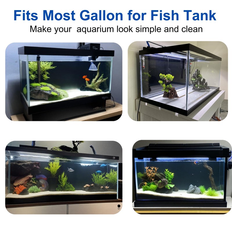 ELEBOX Aquarium Background Blue Black Fish Tank Background Picture 2