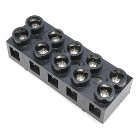 Meuey Lyot 500V 60A 5 Position Double Row Screw Terminal Block Terminal Strip Electrical Terminal Block Double Row Electrical Barrier Terminal Panels -1pcs