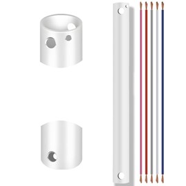 16 Inch Ceiling Fan Extension Rod, 1" Outer Diameter White Ceiling Fan Downrod (No Threads) with 5 x 18-AWG Wires,Fan Boom Fit for Wide Range of Fans