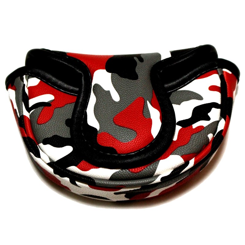 Putter Cover Golf Headcover Odyssey Red Small Mallet Magnetic Skull