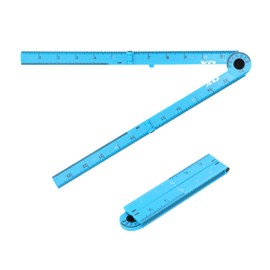 OX Tools Pro 24 Inch Cyan Imperial Tuff Construction Ruler with 3 Quick Measure Sections & Easy Angle Finder