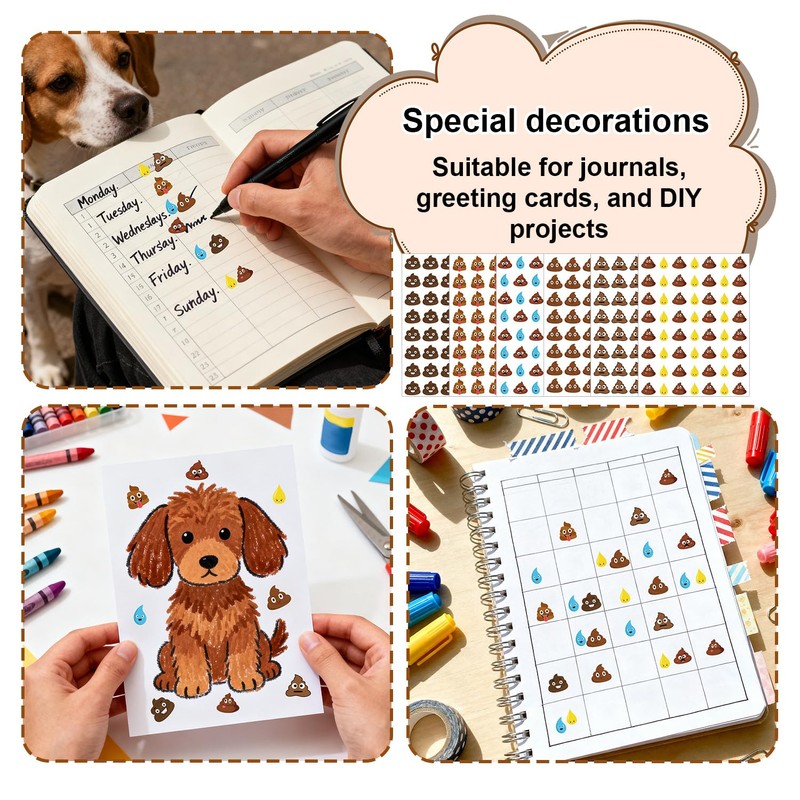 608pcs Funny Potty Training Stickers, Waterproof Potty Poo Decals for