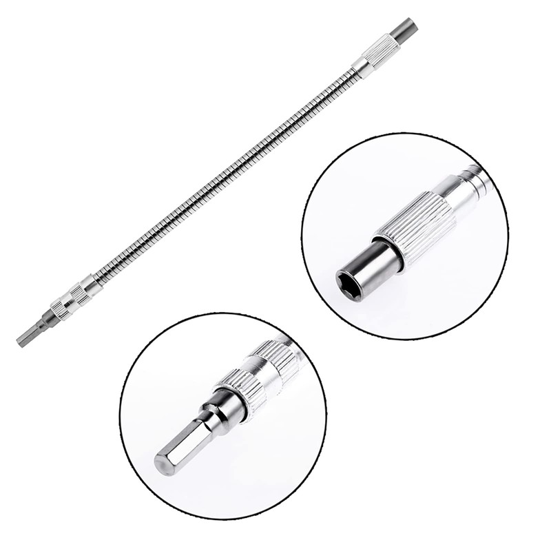 Yuentoen Flexible Bit Holder, 1/4 Inch Magnetic Flexible Extension for