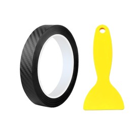 DHWEKU Car Door Edge Protection, 3 cm x 5 m, Universal Car Paint Protection Film, Door Edge Protection, Car, Carbon Fibre Strips, Anti-Scratch Carbon Fibre Protective Film, Dry Carbon Fibre Detailing,