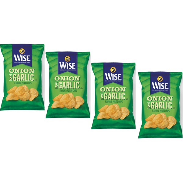 Wise Foods Onion & Garlic Flavored Potato Chips, 7.5 oz. Bags (4 Bags)