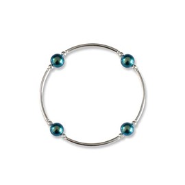 Made As Intended the Blessing Bracelet - 8mm Peacock Pearls, Large Size, Peacock