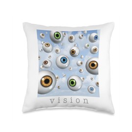 Vision And Eye Care Throw Pillow, 16x16, Multicolor