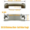 (4 Pack) 316 Stainless Steel Bimini Top Strap Pad Eye
