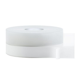 Silicone Weather Stripping Door Seal Strip - 35mm Width Draft Stopper Under Door Gap Filler, 16.4FT Strong Adhesive Soundproof Tape for House, Glass Shower, Windows & Doors(Transparent)