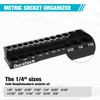 DURATECH Magnetic Socket Organizer, 1/4" SAE Socket Tray Holds 26