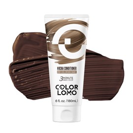 COLORLOMO Semi Permanent Hair Color - 6 oz Color Depositing Conditioner with Shea Butter & Almond Oil- Color Conditioner Depositing Hair Mask for Bleached Hair- Vegan & Sulfate Free - Mocha
