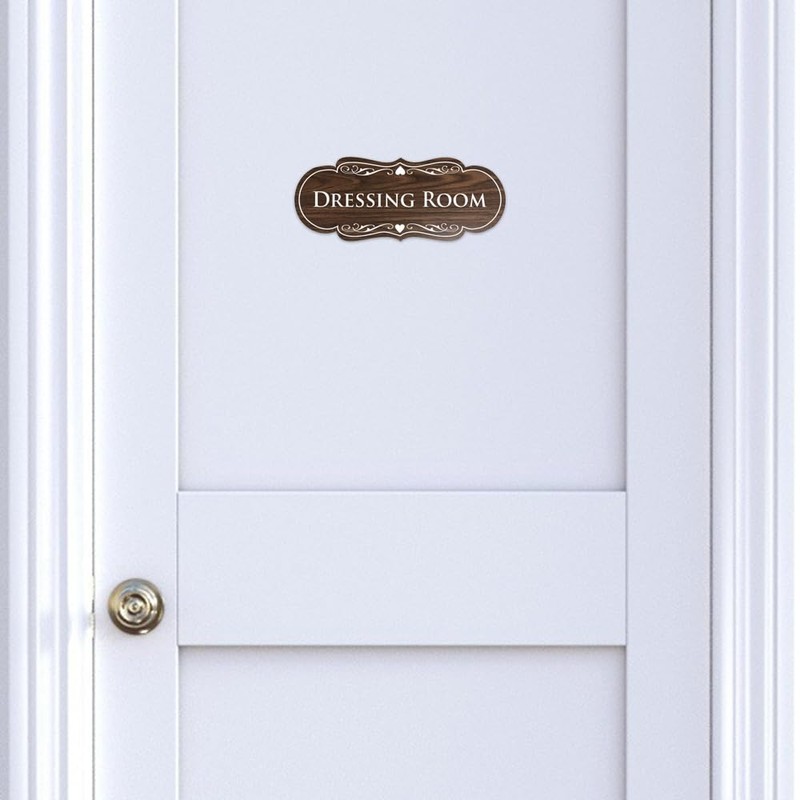 Signs ByLITA Designer Dressing Room Sign (Brushed Silver) - Medium