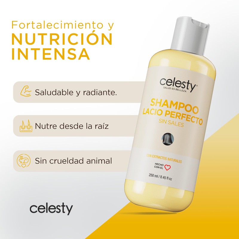 CELESTY | Shampoo sin Sulfatos y Parabenos - Shampoo Lacio