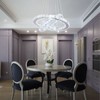 Dixun Dimmable LED Chandeliers Modern Ceiling Light Fixture 3 Rings