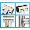 Marine316 Stainless Steel Boat Handrail 90 Degree T/Tee Fitting Hand