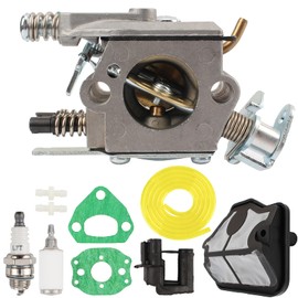 Carbhub 530071987 Carburetor Compatible with Husqvarna 141 142 136 137 Chainsaw 141 137 141 Chainsaw Parts WT-834 WT-657 WT-529 WT-289 WT-285 WT-239 with Air Filter Fuel Filter Spark Plug