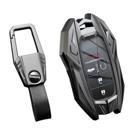 Ocezbiis for Honda Key Fob Cover,Keychain,Zinc Alloy Protection Car Key Case for Accord HR-V CR-V Civic Pilot Sport Touring SI EX EX-L Holder Smart Remote Keyshell Accessories(for Honda Style B Grey)