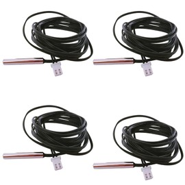 4Pcs 10K NTC Thermistor Probe 2 Meter, 10K Thermistor Temperature Sensor Probe, Stainless Steel 3950 NTC 10K Temp Sensor Probe use for Water Dispenser/Refrigerators/Freezers,etc.