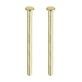 MECCANIXITY 2pcs 3.5 Inch Door Hinge Pins, Removable Brushed Door Hinge Interior Hinge Security Pins for Wood Residential Door Replacement, Gold