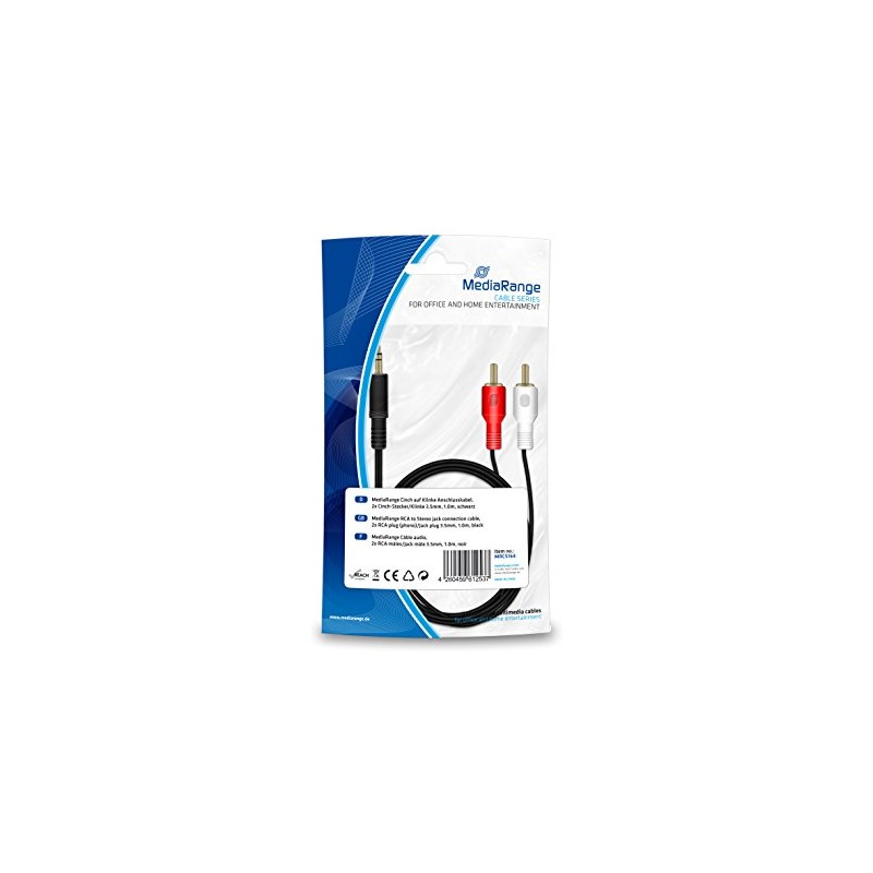 MediaRange MRCS164 Connection Cable 2 x RCA Phono Plugs –