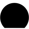 MUAMUA Cutting Board, Black, Elastomer, Dishwasher Safe, Round, High Quality,