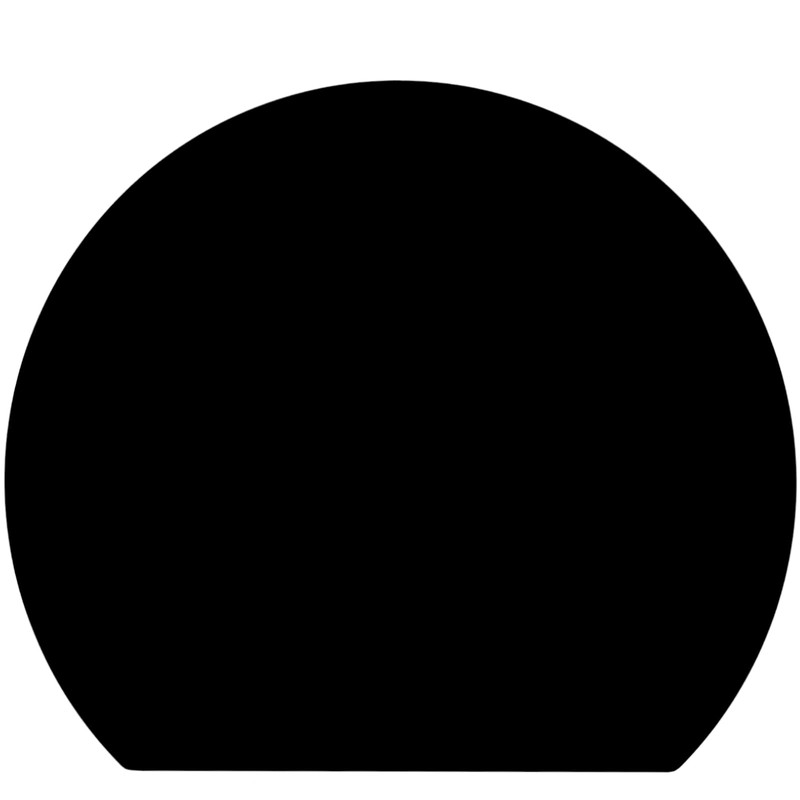 MUAMUA Cutting Board, Black, Elastomer, Dishwasher Safe, Round, High Quality,