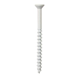 Simpson Strong Tie TNTW18214TFC8 3/16 in. x 2-1/4 in. Flat Head Star Drive White Titen Turbo Concrete Screws 8-Pack