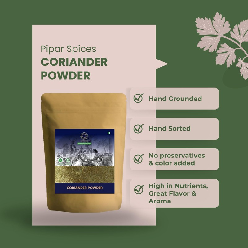 Pipar Spices Coriander Powder, Stone Ground, 400g