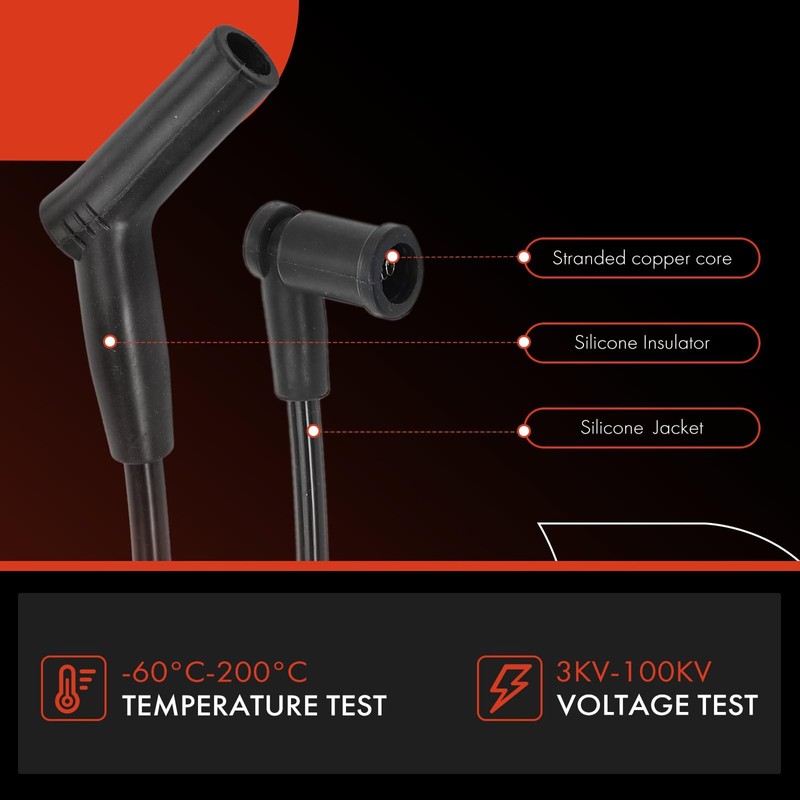A-Premium Juego de 6 cables de bujía de encendido compatible