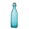 Bormioli Rocco Giara Sky Blue Glass Bottle With Stopper 33