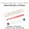 Beauty Power Slant Tip Precision Tweezers - Stainless Steel Eyebrow