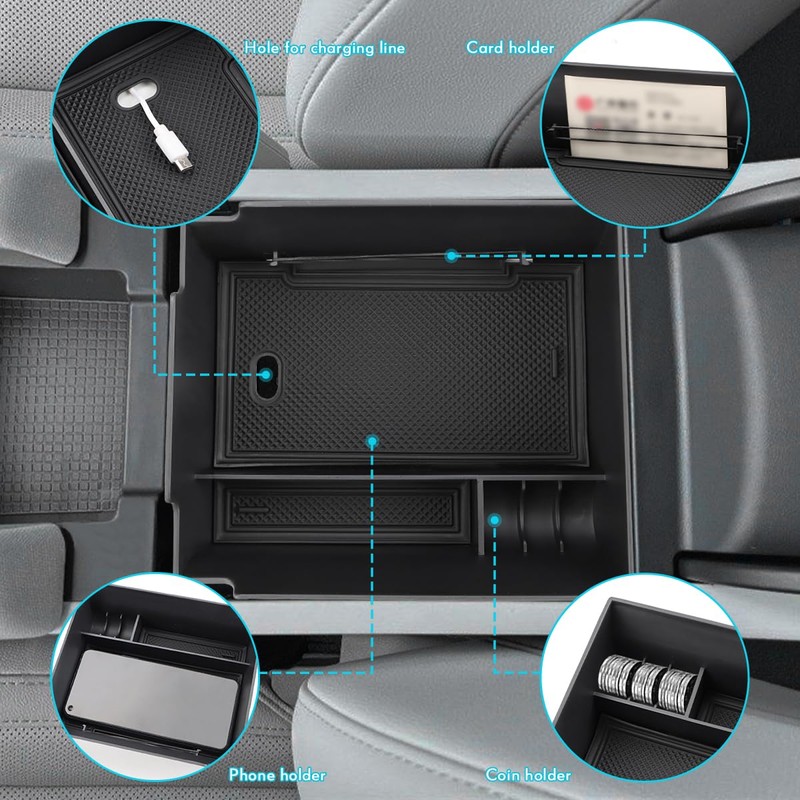 MARCHFA Center Console Organizer Tray Compatible for 2023 2024 Hyundai