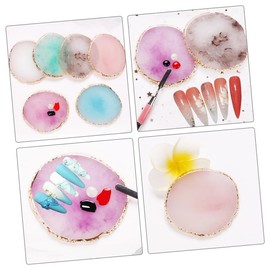 minkissy Pc Nail Art Palette Resin Manicure Mixing Tray Set for Nail Art Supplies