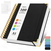 Bullet Dotted Journal Spiral Notebook, 300 Pages Leather Notebooks with