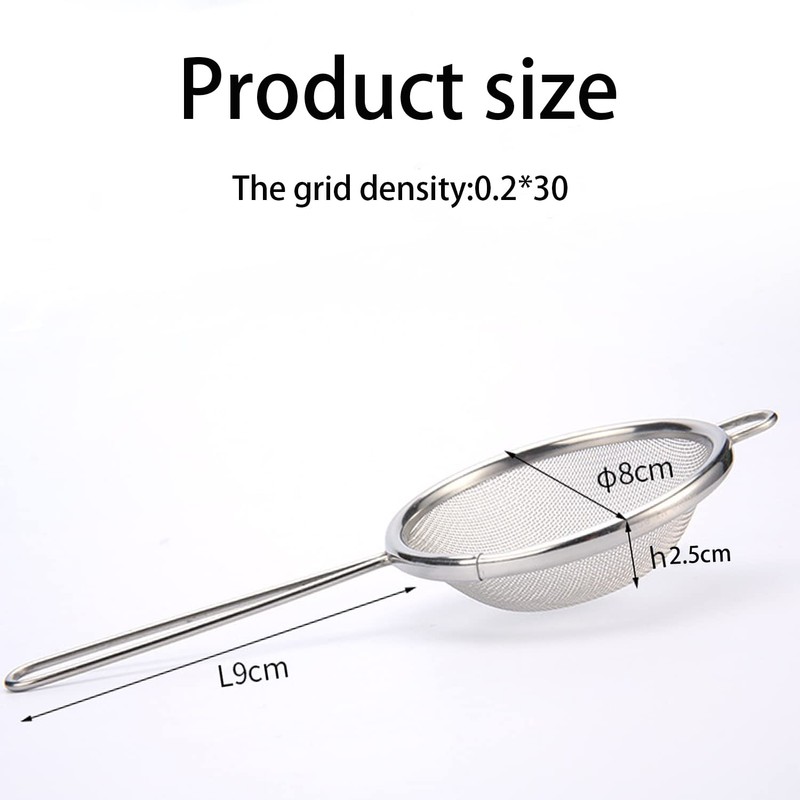 MEDILOE 2 Pcs 304 Stainless Steel Tea Strainer, Tea Fine