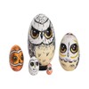 5PCS Owl Nesting Egg Cute Owl Animal Nesting Dolls Wooden