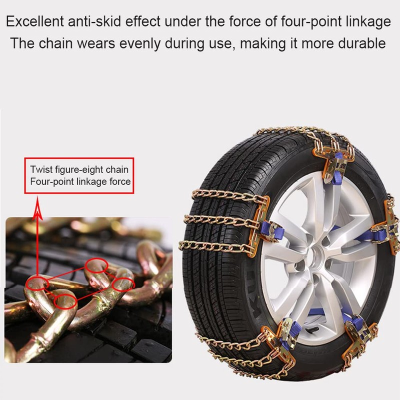 Aramox Snow Chain Car Anti Slip Tire Chains Cables Anti