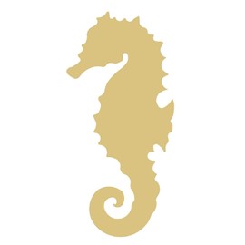 Seahorse Cutout Unfinished Wood Nautical Decor Beach House Decor Sea Animal Door Hanger MDF Shaped Canvas Style 2 (6")