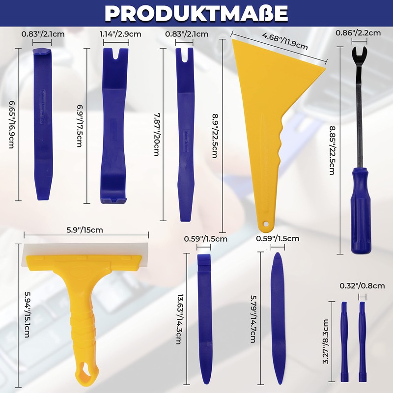slidefix® 10-Piece Disassembly Tool Set Car Removal Tool Universal Tool