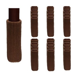 Chair Leg Socks Protect Your Floors in Style: Premium Chair Leg Socks for Hardwood Floors – Easy to Put On, Perfectly Fits All Shapes (Brown-01, 24 Pcs)