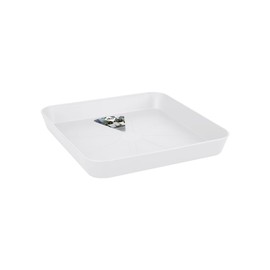 elho Loft Urban Coasters Square 28 - Coasters for Outdoor Use and Accessories - Diameter 27.5 x H 3.8 cm - White/White