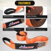 Nilight Niligth 3" x 8' Tow Strap with Winch Snatch