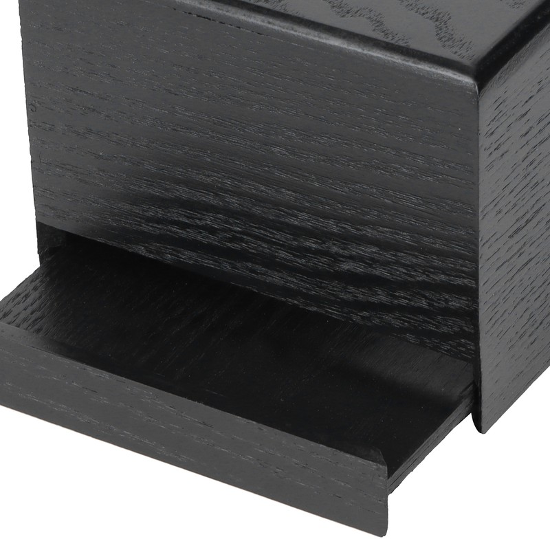 Black Wooden Tissue Box Napkin Case Elegant Style Tissue Holder
