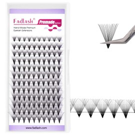 FADLASH Premade Lash Fans C Curl Premade Fans Eyelash Extensions 16D 0.07 Volume Lash Fans Premade Handmade Premade Lash Extensions Fans (16D-0.07C-8-14mm)