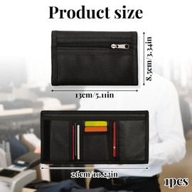 1PCS Slim Wallet for Men UK Trifold Minimalist Thin Coin Purse with Zippered Pocket 6 Cards and Bank Notes RFID Blocking Soft Secure Credit Card Holder Gifts for Men Fathers Boyfriends Birthdays