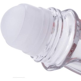 2Pcs Empty Clear Glass Roll-on Bottles with Plastic Roller Ball Deodorant Essential Oils Roller Vial Jars Portable Travel Cosmetic Storage Container Holder for Oil Perfume Roller Refillable Containers